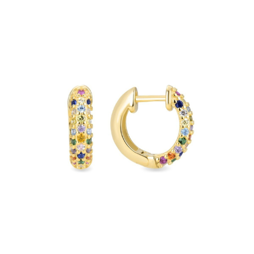 Luxender Iralda Earrings with Multicolour Zirconia