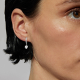 Luxender REAU Silver Earrings with Zirconia