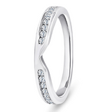 Brilliant Cut  V-Shaped Channel Set 0.25ct