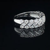 Triple Row Diamonds Eternity Ring