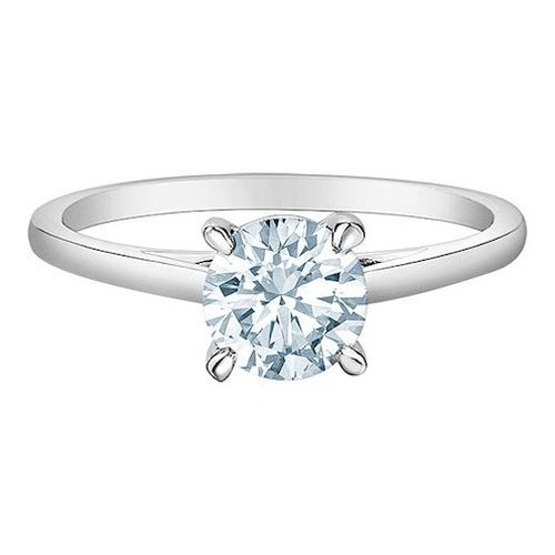 18ct White Gold 1 carat Brilliant Cut Solitaire Lab Diamond Engagement ring