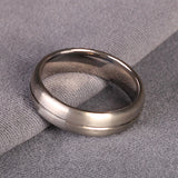 6mm Curved Matt Titanium ring
