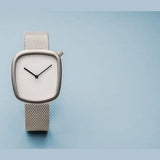 Bering Pebble Brushed Silver Ladies Watch