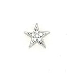 9ct White Gold Star Stud Earrings