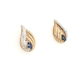 9ct Gold Diamond & Sapphire Earrings