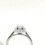 Square Halo Solitaire Engagement ring