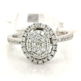 Oval Halo Style Starburst Engagement romg