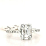 Rectangular Diamond ring .90ct