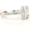 Rectangular Diamond ring .90ct