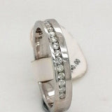 Off Set Brilliant Cut Wedding Band