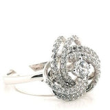 Sterling Silver Stone Set Knot Ring