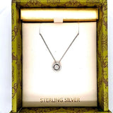 Sterling Silver Halo Style Necklace, Earrings or Ring