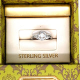 Sterling Silver Halo Style Necklace, Earrings or Ring