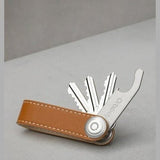 Tan With White Stitching Leather Orbitkey