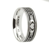 Claddagh Celtic Knot Etched Band