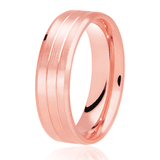 Gents Flat Patterned Wedding Band