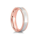 Flat Two Tone Wedding Band