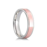 Flat Two Tone Wedding Band