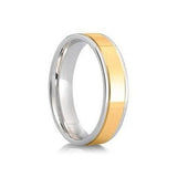 Flat Two Tone Wedding Band
