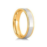 Flat Two Tone Wedding Band