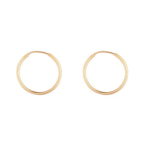 9ct gold hoop earrings 14mm