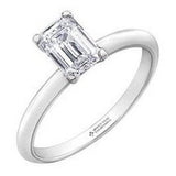 Emerald Cut Solitaire Engagement Ring choice of diamonds sizes