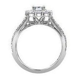 Rectangular Double Halo 1.50ct