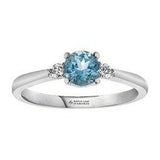 Aquamarine & Diamond Ring