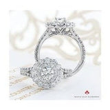Round Double Halo Solitaire