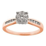 Starburst Solitaire with channel set shoulders .36ct