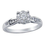 Starburst Solitaire with channel set shoulders .36ct