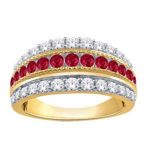 Ruby & Diamond Ring One Carat