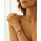 Rosefield Oval Charm Chain Gold 15 x 18mm