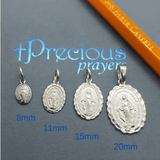 08mm tiny Silver Miraculous Medal