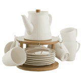 Belleek Living Pekoe 13 Piece Set & Stand