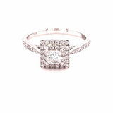 .67ct Square Double Halo Solitaire