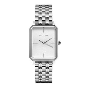 The Octagon White Sunray Steel Silver  23 x 29mm