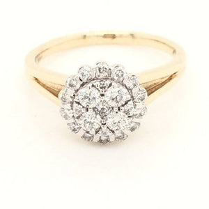 Round Halo Style Solitaire .28ct