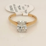 18ct Yellow Gold 1 Carat Oval Solitaire Lab Diamond Engagement ring