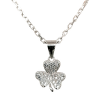 Stone Set Shamrock Necklace