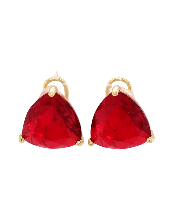 Silver GP Ruby earrings