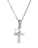 CZ Cross with Star Necklace