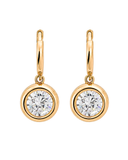 Burren - Sole CZ Drop Huggie Earrings