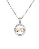 Two tone infinity necklace