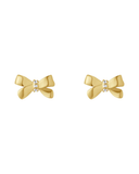 9ct Gold CZ Bow Stud Earrings