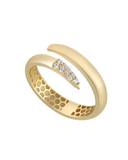 9ct Gold CZ Pointed Wrap Ring