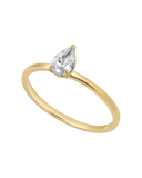 9ct Gold Pear CZ Ring