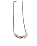 Three tone silver bracelet