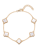 Mother of pearl clover bracelet