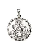 14mm St Christopher scalloped edge